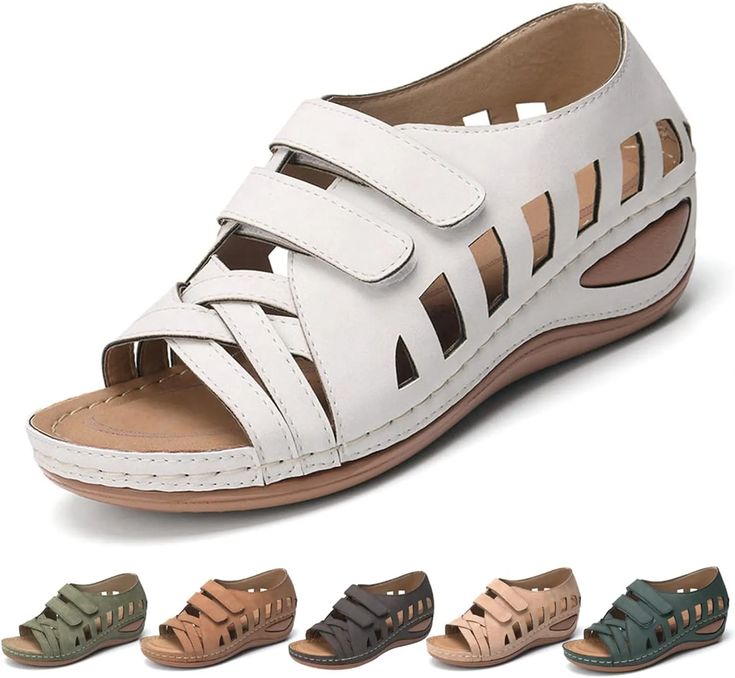Orthopedic Summer Sandals for Women Adjustable Arch Support Flip Flops Comfortable Walking Shoes Plantar Fasciitis Relief Beach Yoga Slides