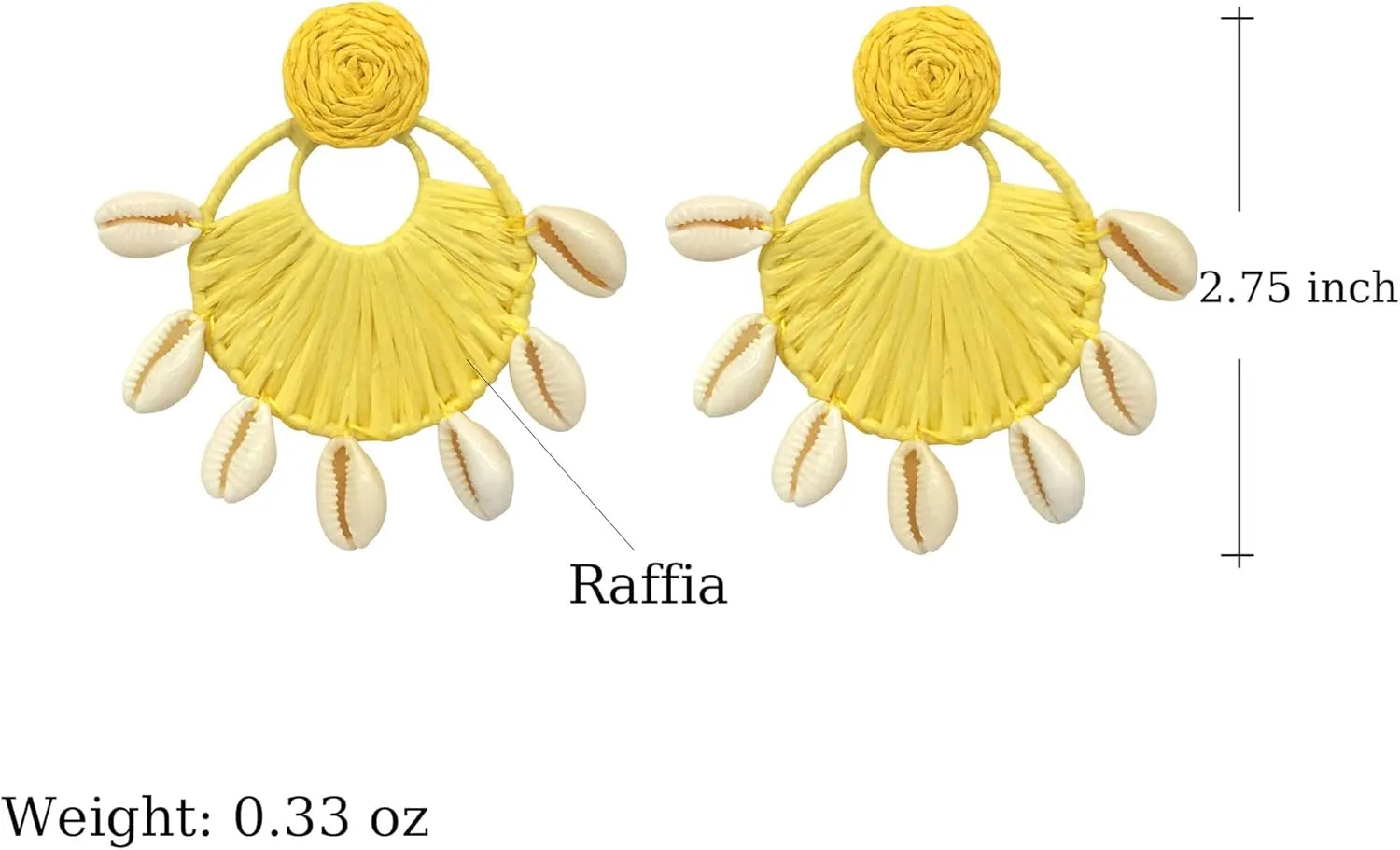 Raffia Floral Earrings, Dangling Statement Spring Summer Macrame Woven Colorful Wicker Lightweight Tropical Beachy Vacation Drop Dangle Earrings Jewelry Handmade Accessories