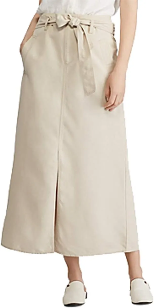 Ralph Lauren Belted Canvas Skirt