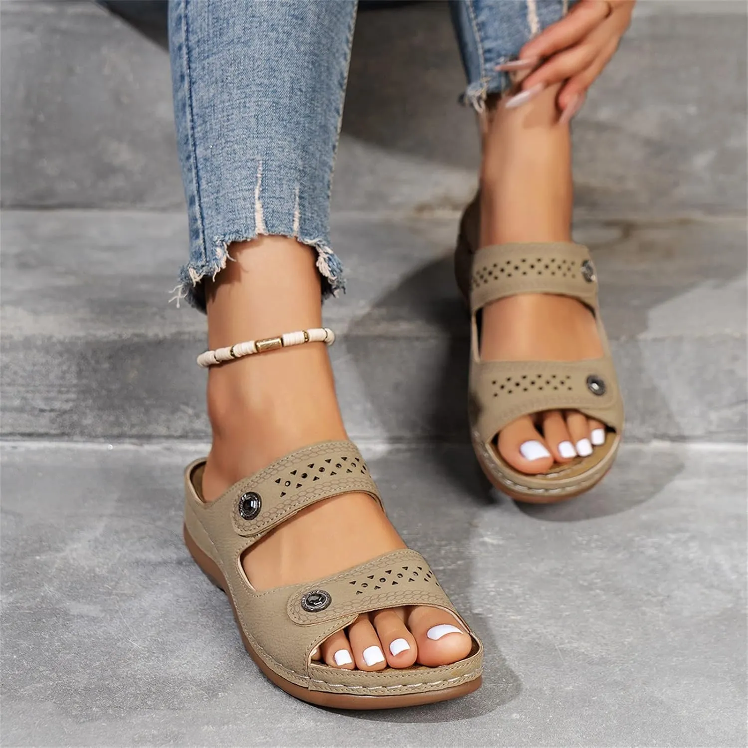 SBGMoSJ Orthopedic Shoes for Women Sandals Orthopedic Shoes Woman Walking Mens Orthopedic Slides Size 13 Womens Extra Wide Orthopedic Walking Shoes Size 11 Extra Wide Wide Feet Heels Womens Flip Flop