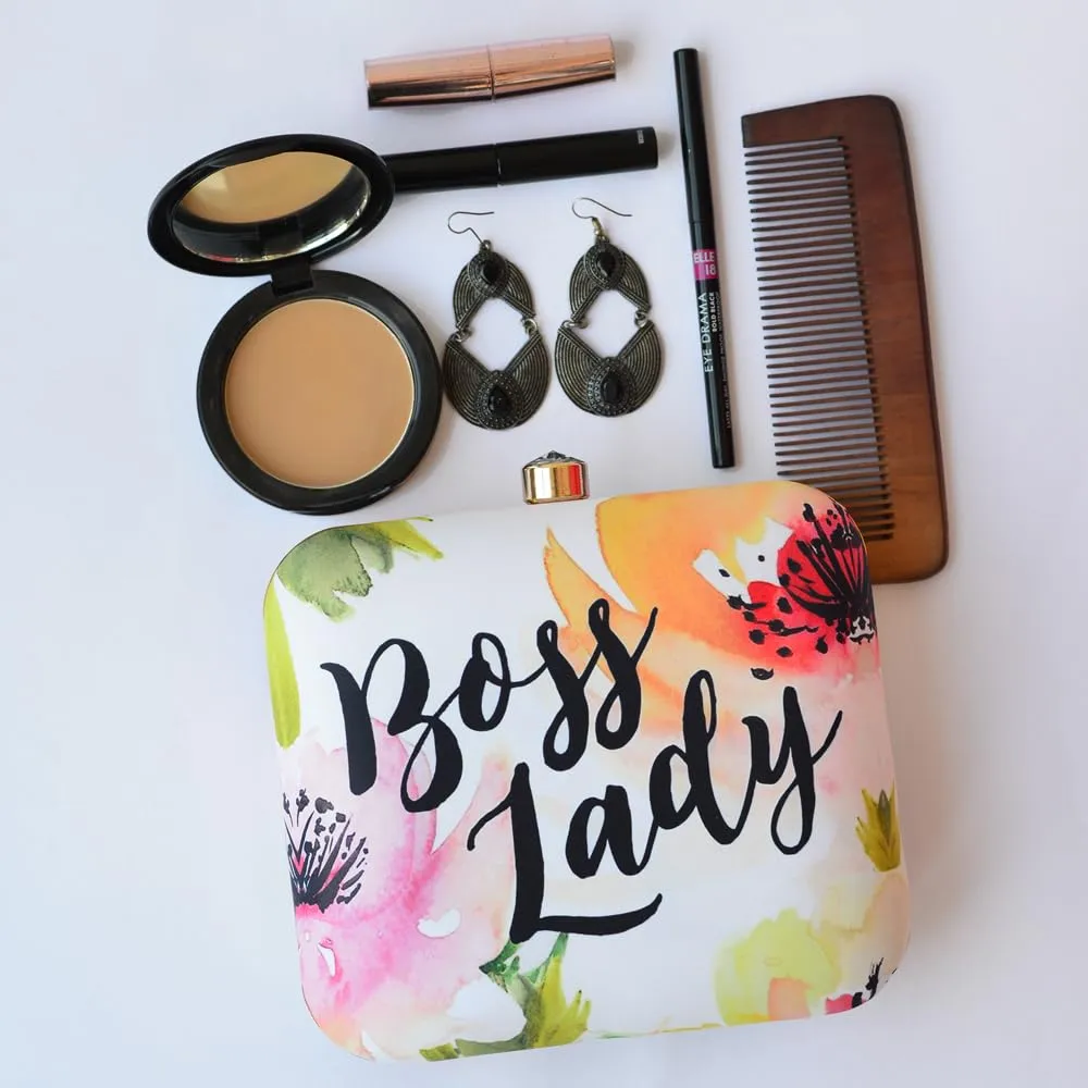 Self Love Is The Best Love Print Square Clutch Bags Formal Party Wedding Purses Cocktail Prom Casual Tote Handbags Clutch Box Bag with Detachable Chain Strap
