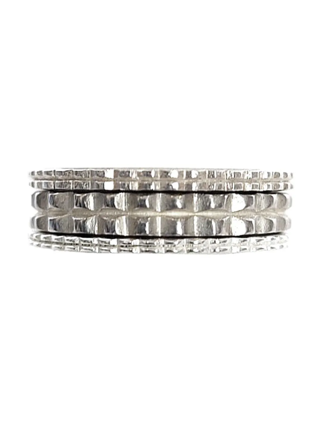 STACK RING PYRAMID SILVER SET