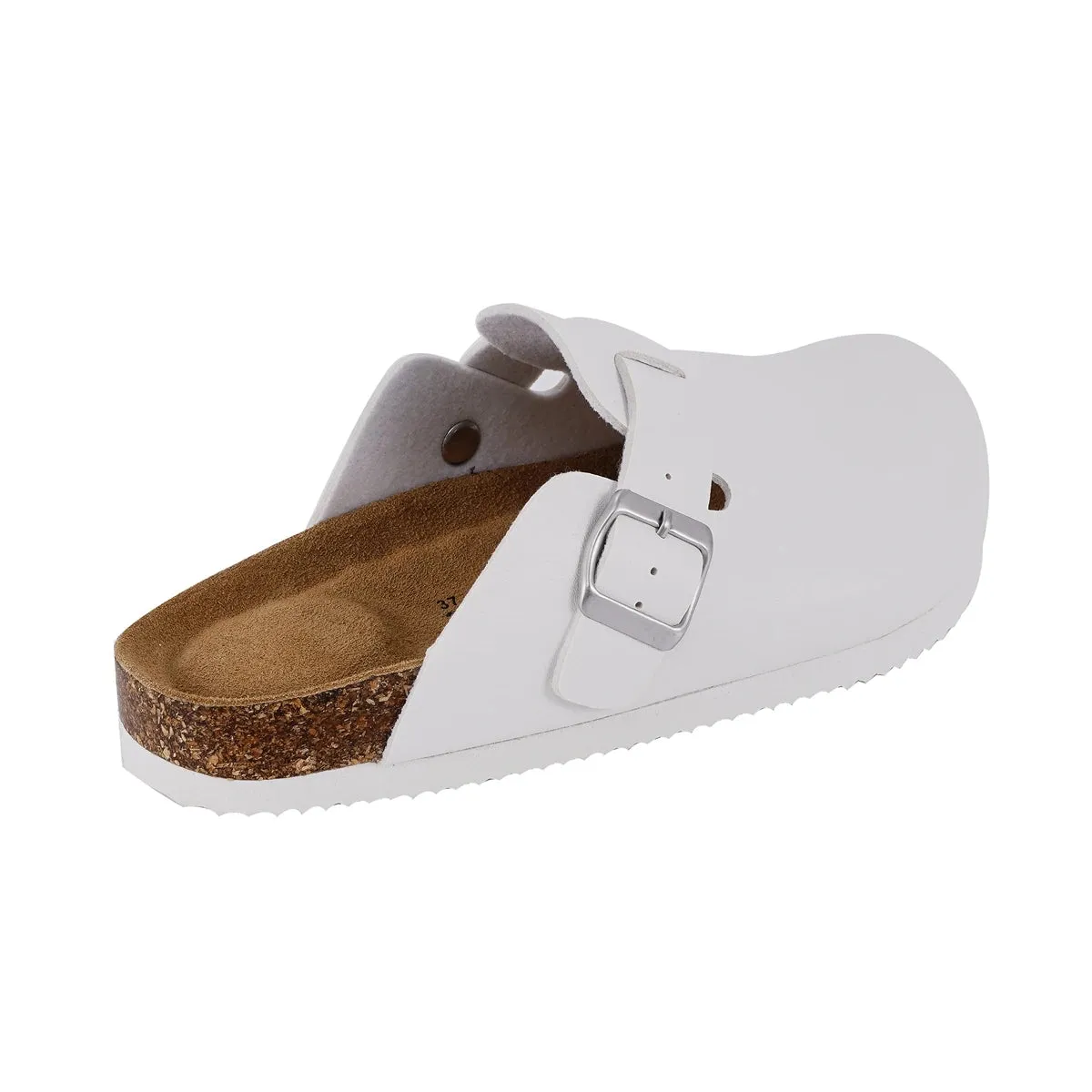 SUFU Outdoor Flat Sandal Mules Clog Birkenstocks Boston Real Leather Cork Foot Bed Solid Clog