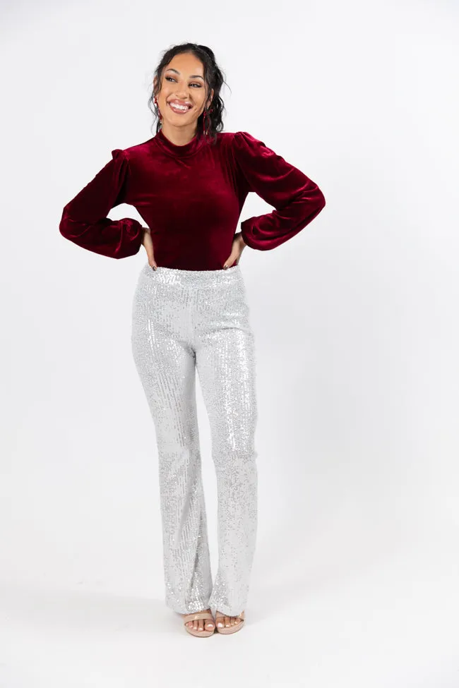That Bow Though Open Back Velvet Mock Neck Bodysuit FINAL SALE