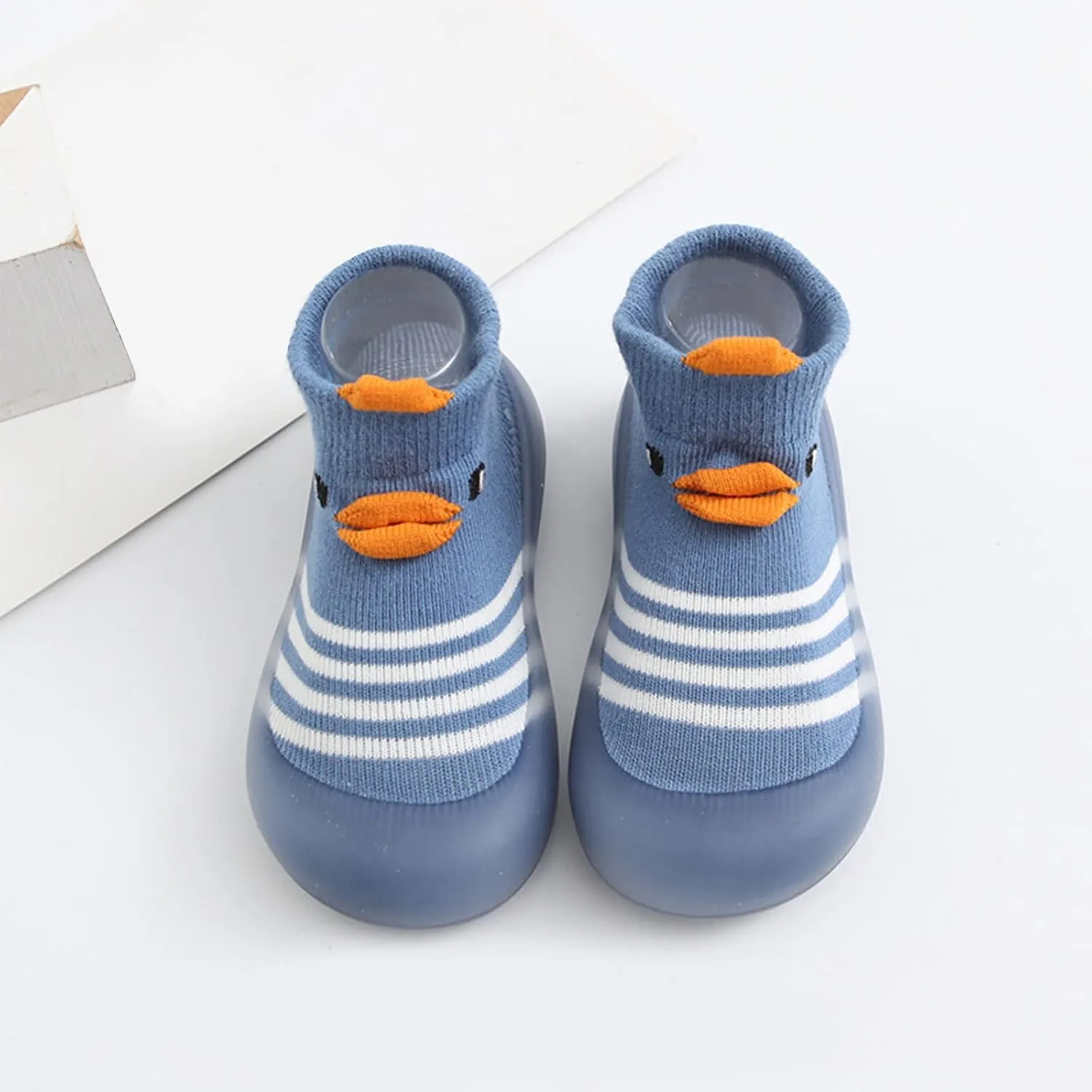 Toddler Girl Size 7 Shoes Children Todller Shoes Baby Boys and Girls Non Slip Flat Socks Shoes Lightweight Comfortable Cute Cartoon Duck Bear Pattern Girls Hiking Shoes