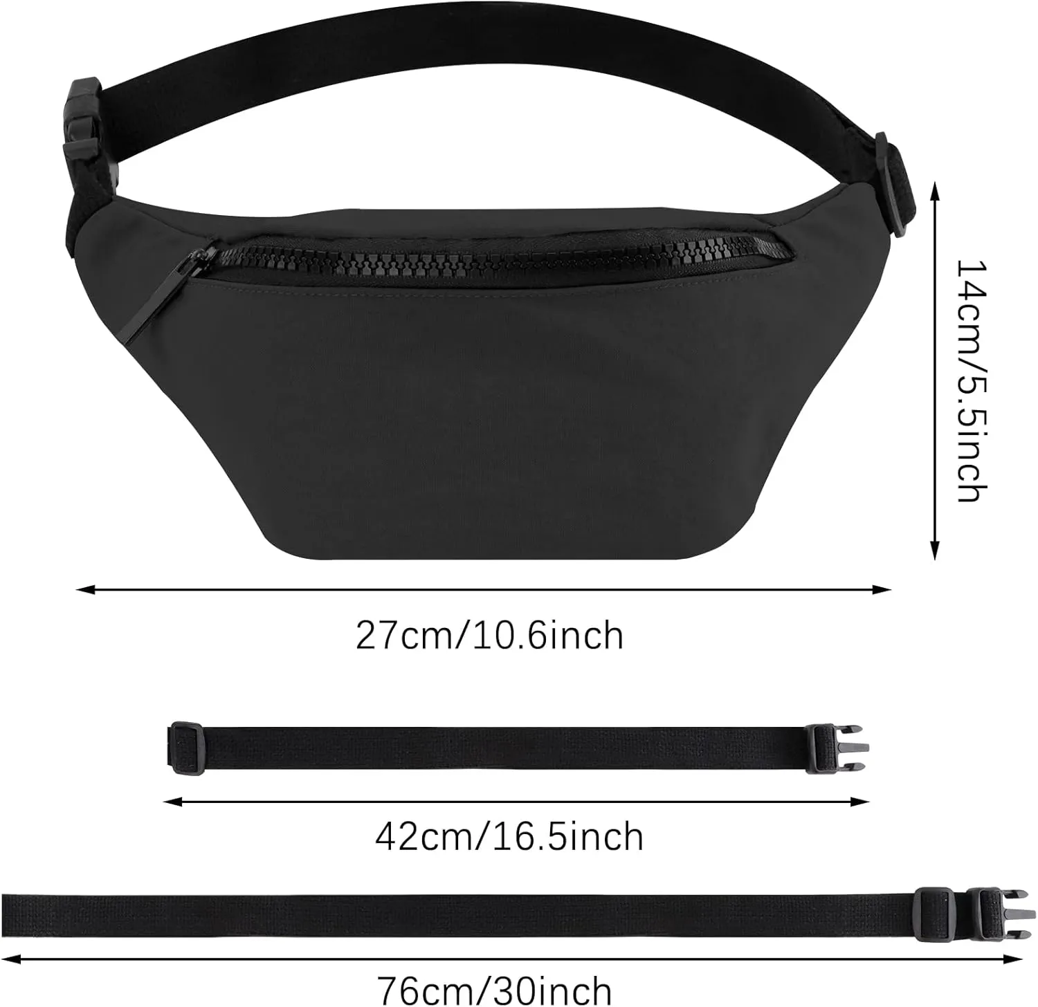 Waist Bag for Kids, Cute Fanny Pack for Little Boy Girls, Black Fanny Pack,Fashion Children's Bum Bag Lightweight Chest Bag Princess Mini Bags (Black)