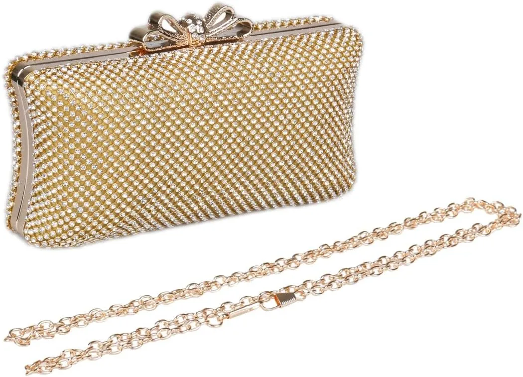 Womens Crystal Clutch Bag Rhinestone Evening Bags Party Clutch Wedding Handbag