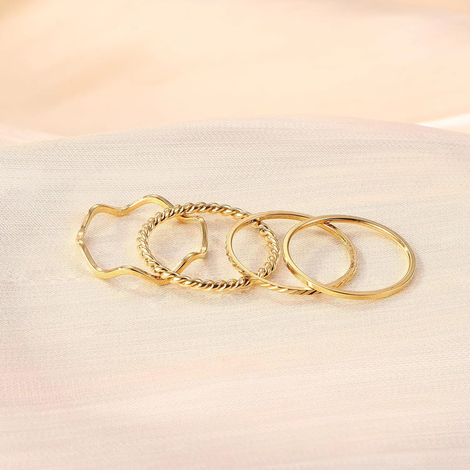 YADOCA 7 Pcs 1MM Stainless Steel Rings for Women Men Fashion Simple Plain Knuckle Stacking Midi Thumb Dainty Thin Stackable Statement Band Rings Set Size 5-11 Silver Gold Tone