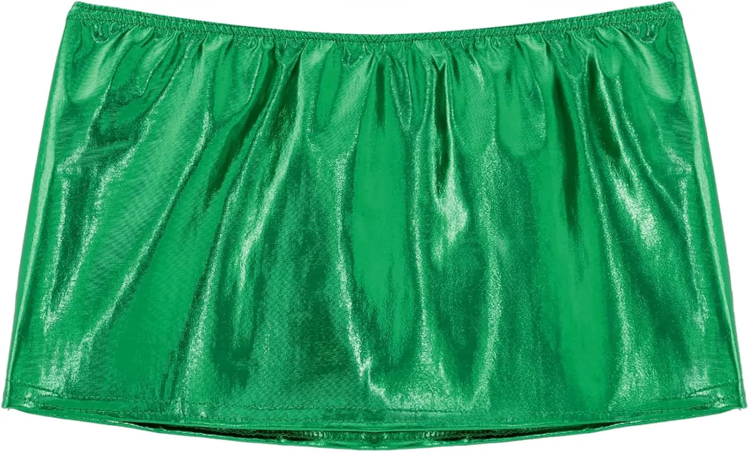 YEAHDOR Womens PVC Leather Wet Look Bodycon Pencil Skirts Holographic Lingerie Rave Festival Micro Skirts