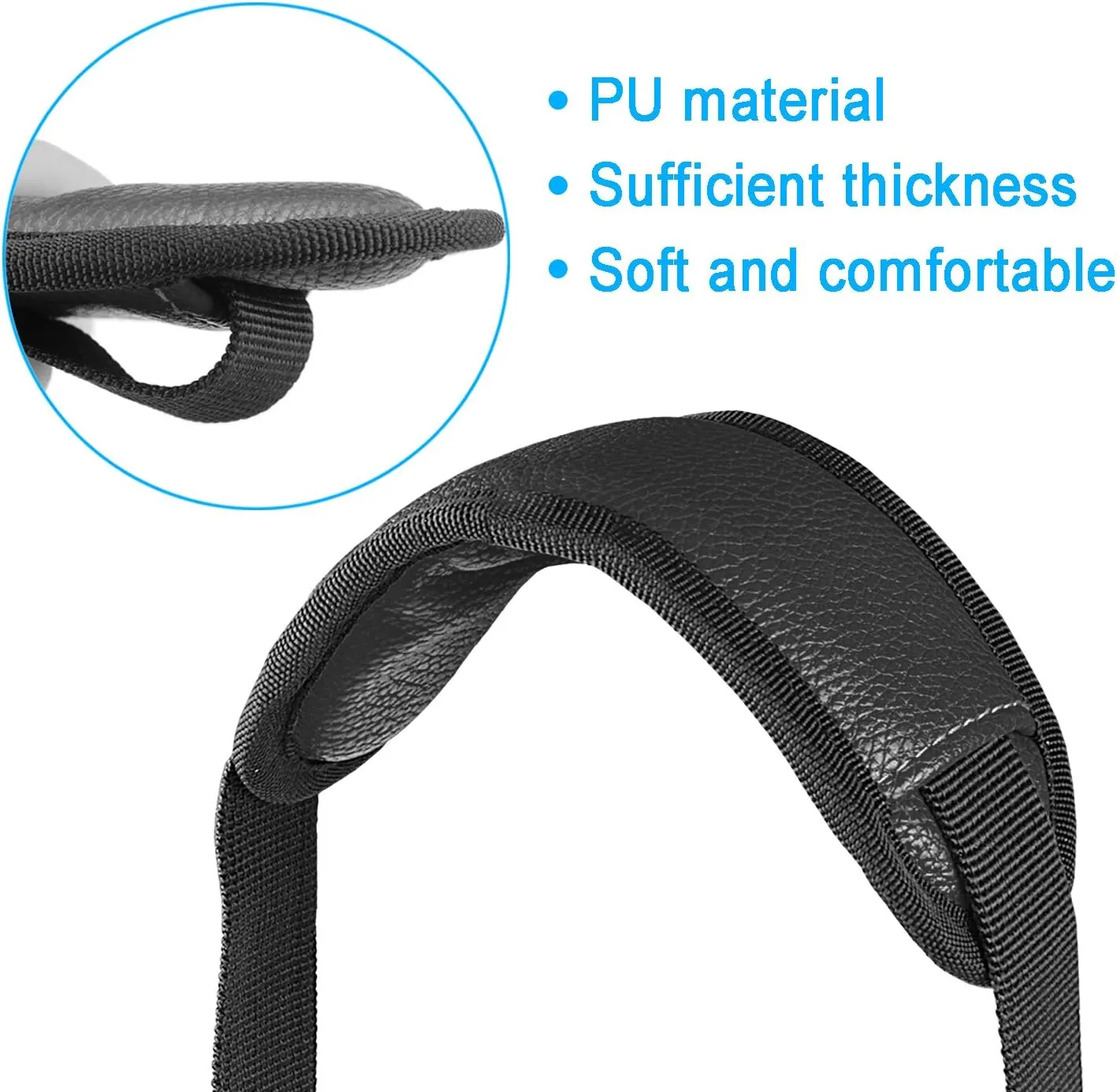 YOUSHARES Shoulder Strap Universal Replacement Laptop Metal Hooks Adjustable Bag Strap Briefcase Computer Messenger Bag Laptop Notebook Case (Black)